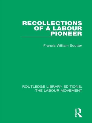 cover image of Recollections of a Labour Pioneer